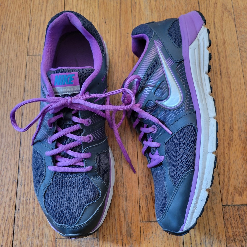 Nike‎ 11 Running Shoes Grey Purple Flywire Dynamic Support ANODYNE Walking